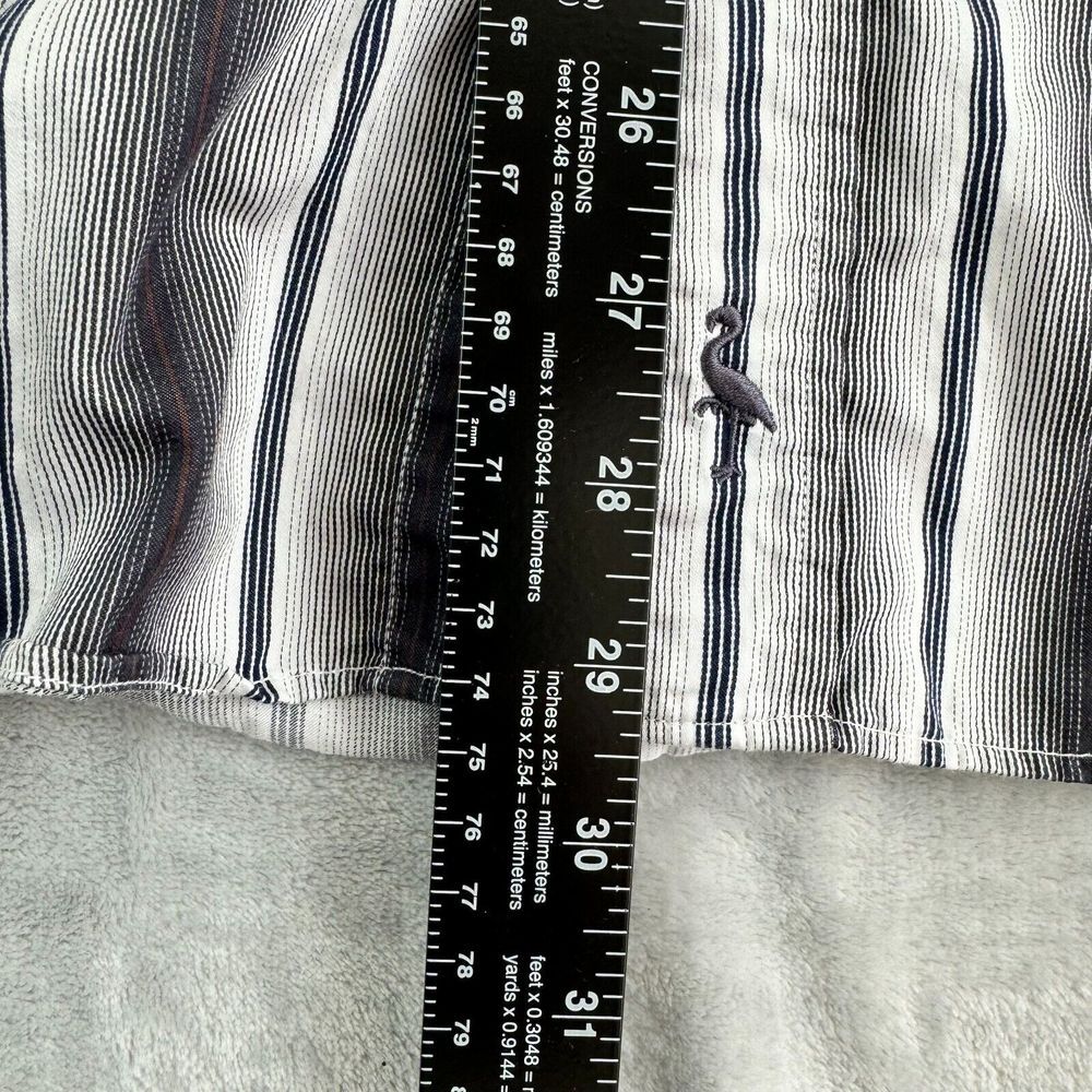 Tailorbyrd Shirt Mens Large Black White Striped Button Up Pocket Flip Cuff - Picture 12 of 12